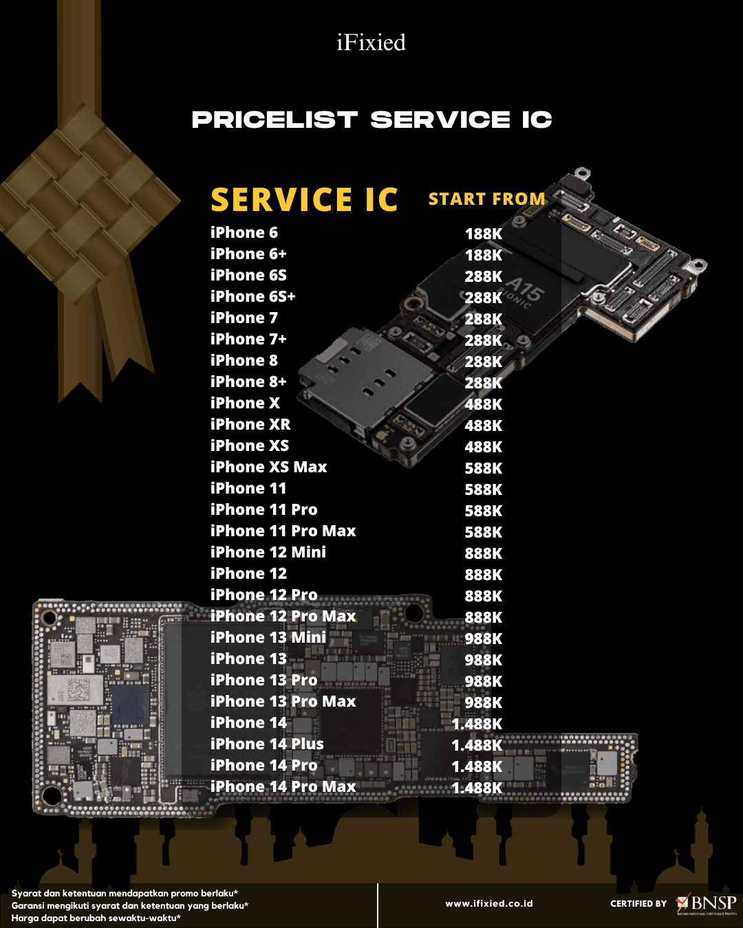 Daftar Harga Servise iPhone di
