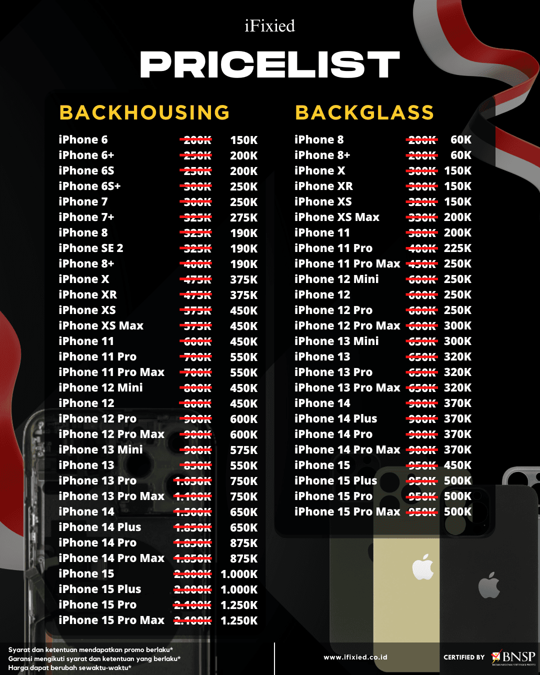 Daftar Harga Servise iPhone di
