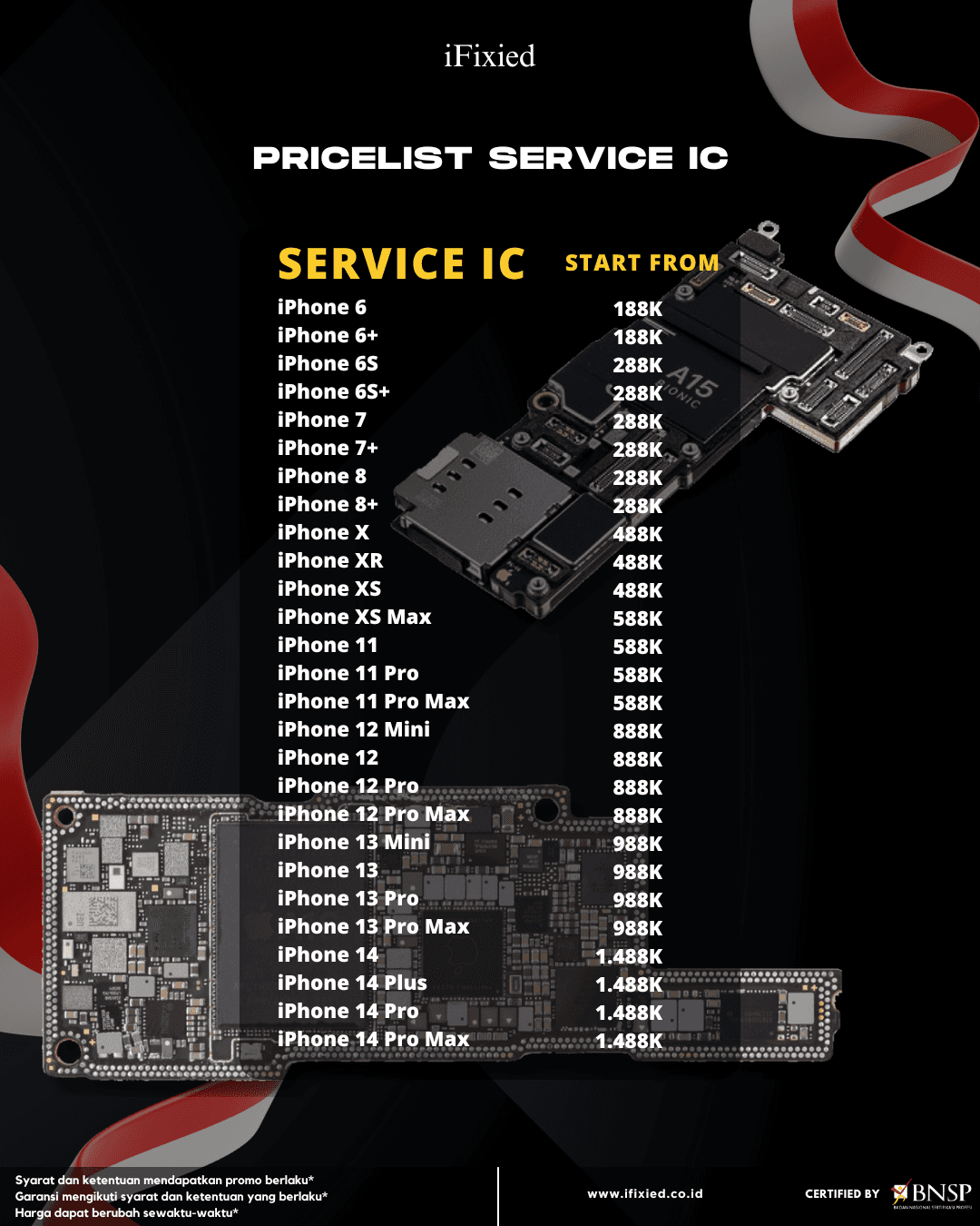 Daftar Harga Servise iPhone di