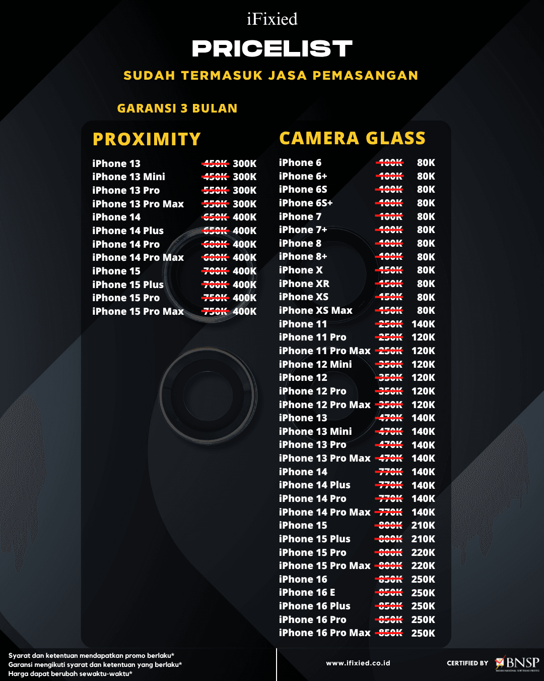 Daftar Harga Servise iPhone di