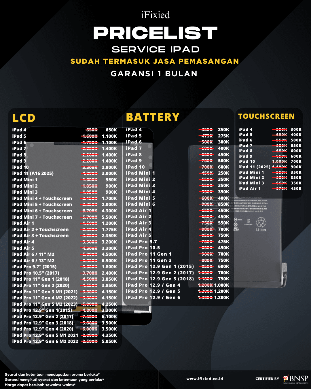 Daftar Harga Servise iPhone di